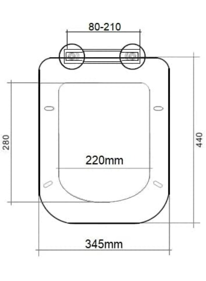 Fixer Square & Rectangular Toilet Seat Cover – Quick-Release & Soft-Close Replacement - Image 3